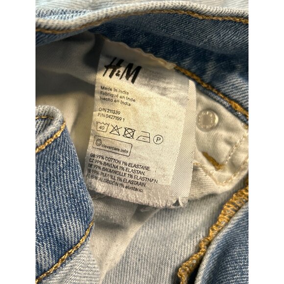 H&M & Denim Jeans Women's Distressed Destroyed Light Blue Denim Size 30/32 - Picture 11 of 14